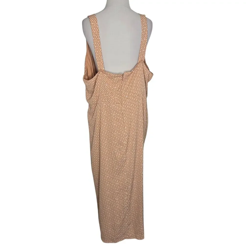NWT Abercrombie & Fitch Babydoll Midi Slip Dress Coquette Cinched Neck Women XXL